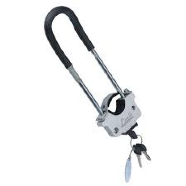 Link HT -10 Bike Lock for Front Wheel 3 Hi-Tech Keys, Silver