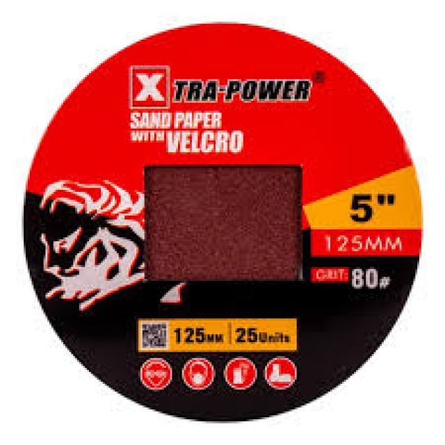 XP SAND PAPER WITH  VELCRO (7'') 180MM  #150